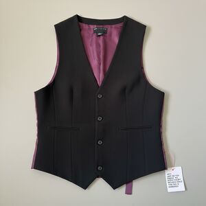 ASOS Men's Black Dress Vest Waistcoat Size 40 Regular Slim Formal